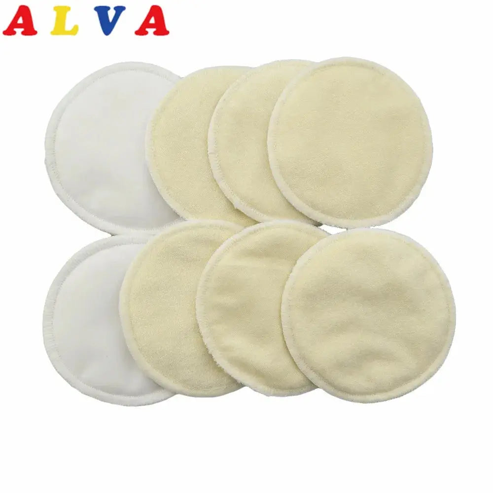 8 Protectores de lactancia - ALVABABY Reusable Bamboo Breast Pad Nursing Pads For Mum Reusable PUL Feeding Pad Bamboo Reusable Breast Pads AlvaBaby Mexico Pañales de Tela  