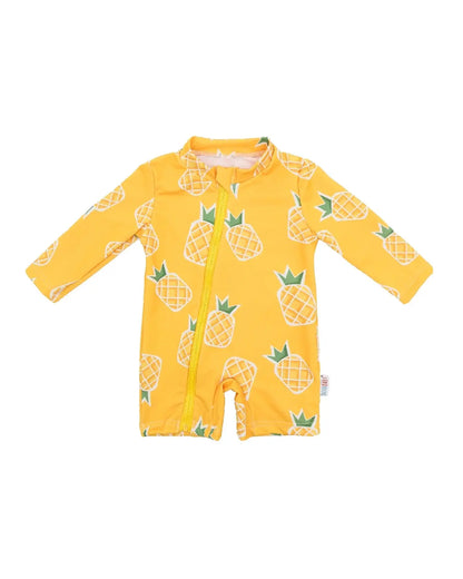 ALVABABY Long Sleeve Baby/Toddler Boy Girl Rash Guard Sets, UPF 50+ Sun Protection One Piece Zipper Bathing Suit Swimsuit ALVAMEXICO  