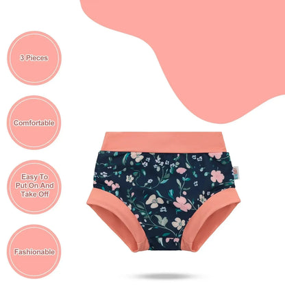 (3 piezas por paquete) Pañal de baño ALVABABY Traje de baño reutilizable para bebés y niños pequeños para clases de natación Traje de baño Traje de baño ALVAMEXICO  