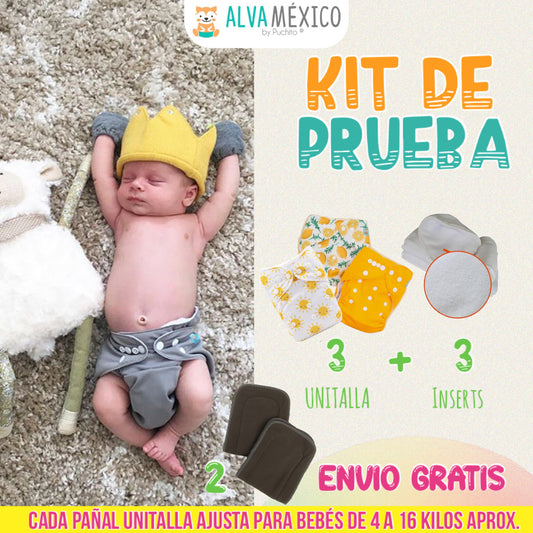 3 PAÑALES ECOLOGICOS DE PRUEBA