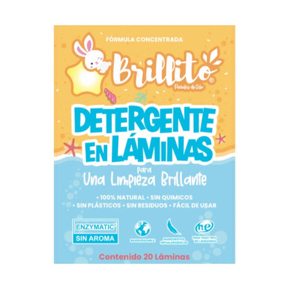 Detergente en láminas - BRILLITO - AlvaBaby Mexico Pañales de Tela