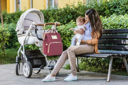 Mochila pañalera con cambiador AlvaBaby Mexico Pañales de Tela  