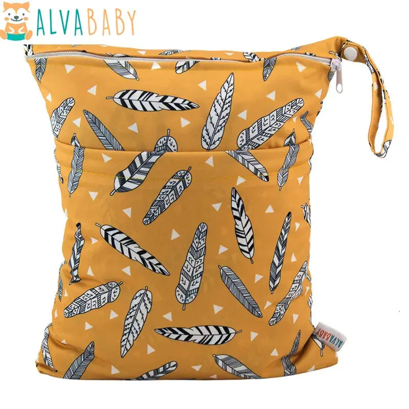 BOLSA DOBLE CIERRE L-H006 - ESTAMPADA - AlvaBaby Mexico Pañales de Tela