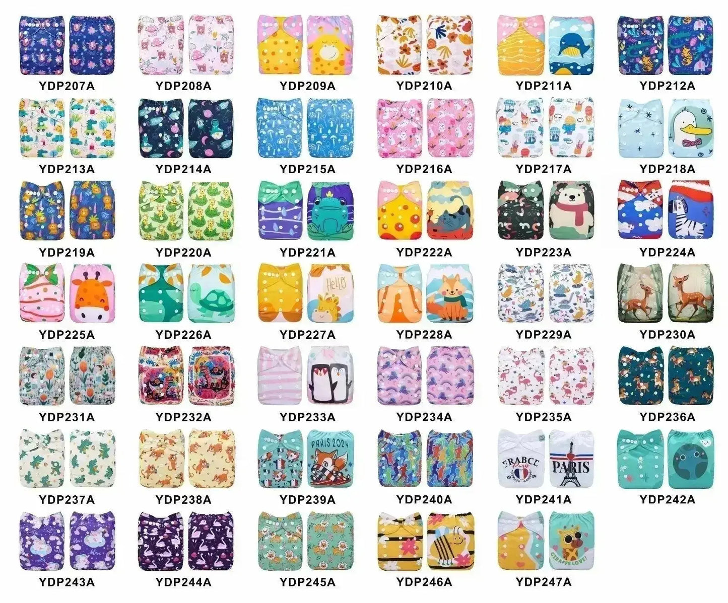 15 PAÑALES ECOLOGICOS DE TELA PARA BEBE AlvaBaby®  