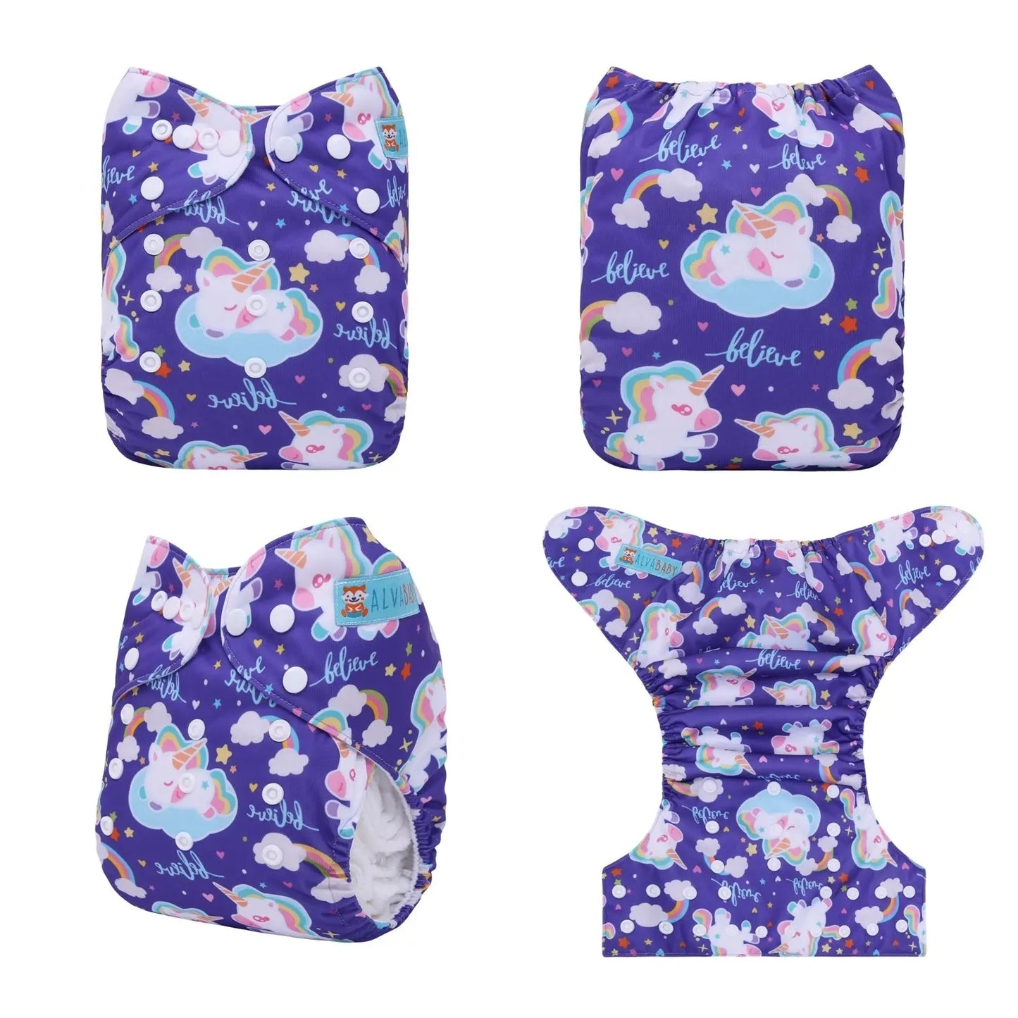 U Pick ALVABABY Cloth Diaper Baby Positioned Print Cloth Nappy Easy to Use Reusable Baby Pocket Diaper With Microfiber Insert ALVAMEXICO   81.35