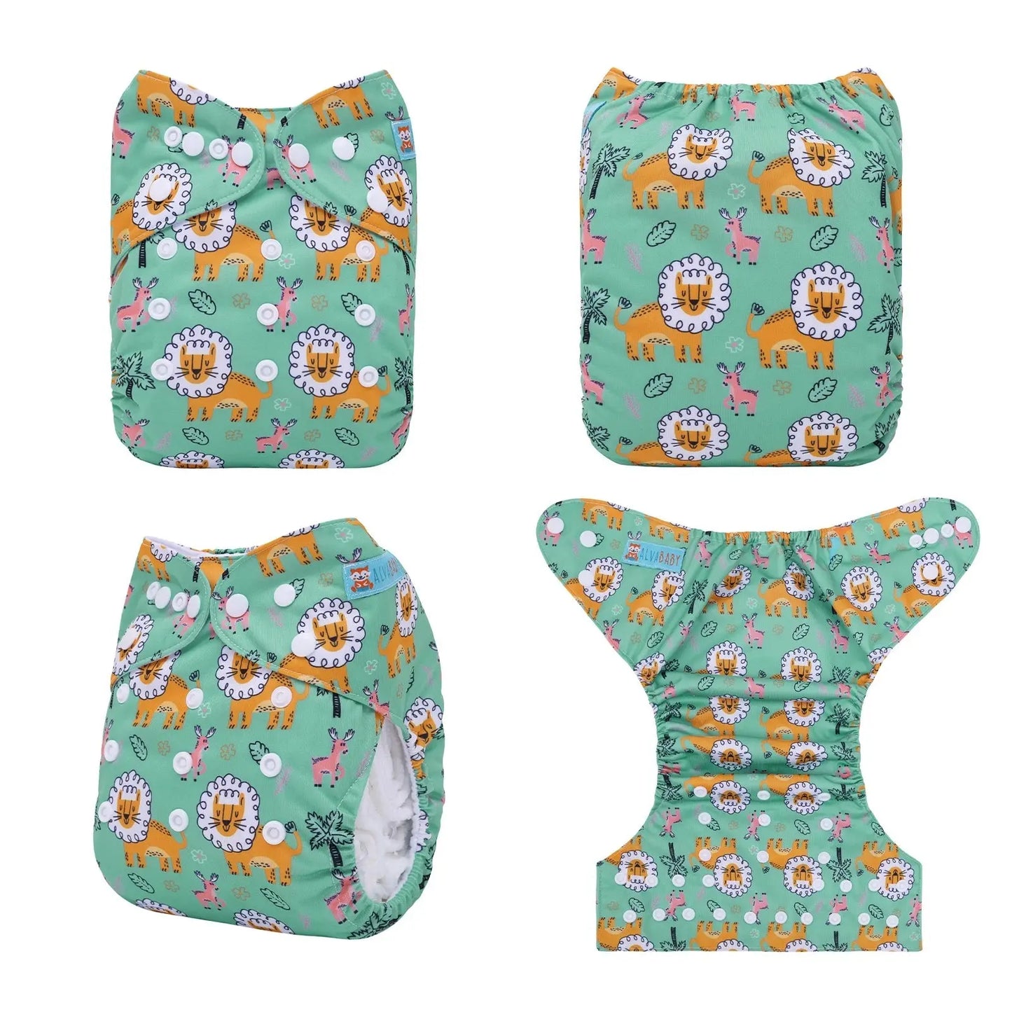 U Pick ALVABABY Cloth Diaper Baby Positioned Print Cloth Nappy Easy to Use Reusable Baby Pocket Diaper With Microfiber Insert ALVAMEXICO   82.14