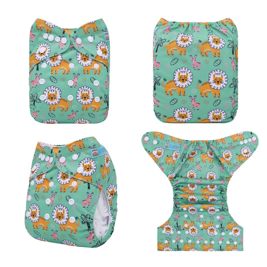 U Pick ALVABABY Cloth Diaper Baby Positioned Print Cloth Nappy Easy to Use Reusable Baby Pocket Diaper With Microfiber Insert ALVAMEXICO   82.14