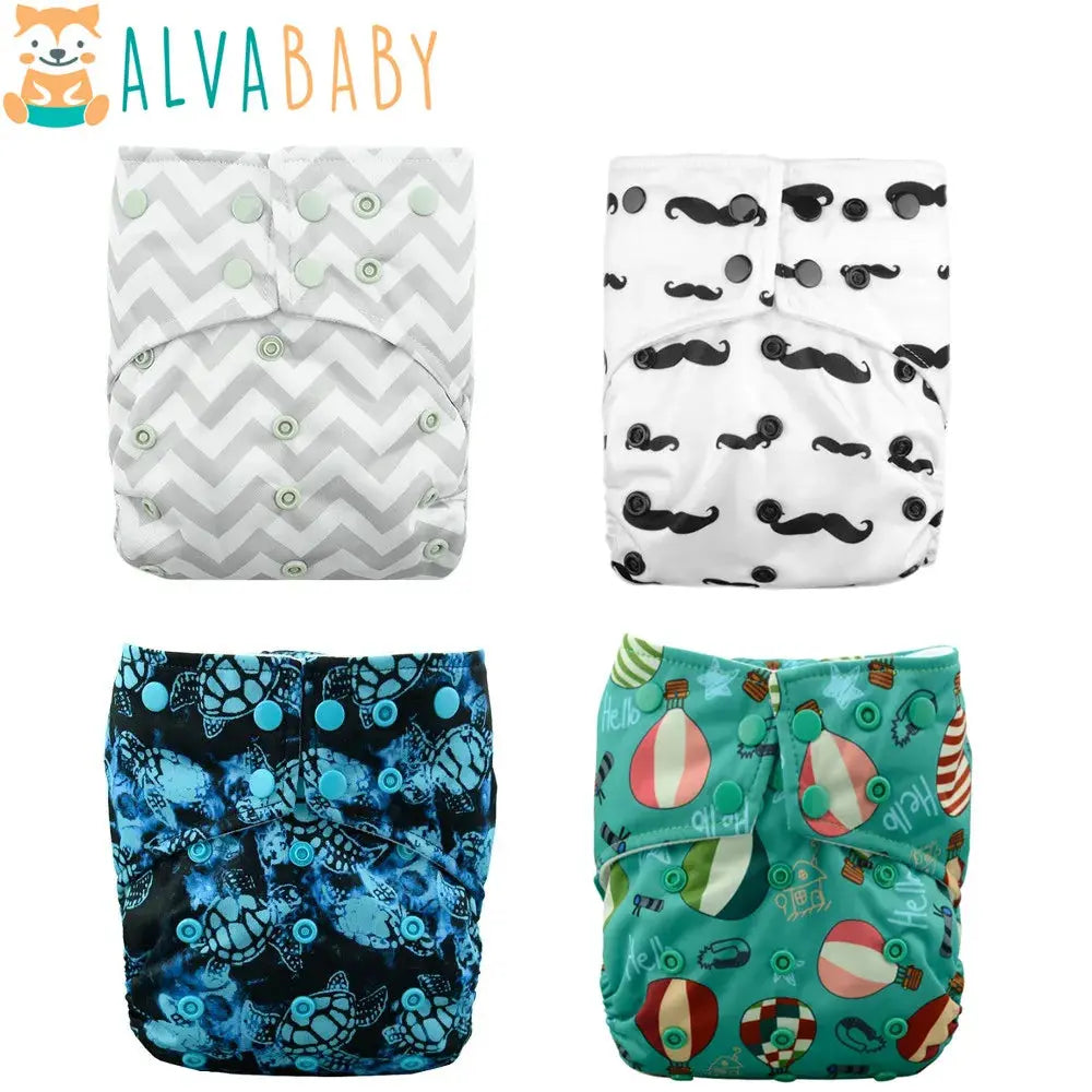 Pañal Ecologico de tela con doble riel antifugas AlvaBaby®  