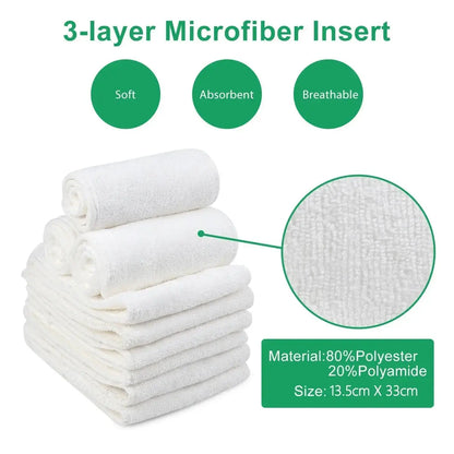 1pc ALVABABY Pocket Diaper for Baby Digital Position Eco-friend Baby Cloth Nappy Reusable Diaper with 1pc Microfiber Insert ALVAMEXICO  