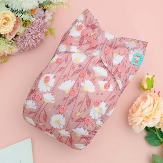 U Pick ALVABABY Newborn AIO diaper Reusable All-In-One Newborn Cloth Diaper with Pocket Sewn-in 1pc 4-layer Bamboo Insert ALVAMEXICO  