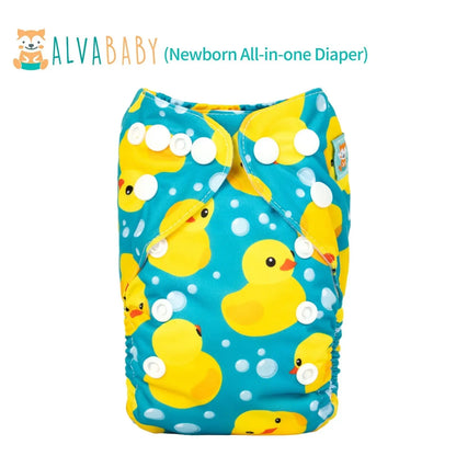 U Pick ALVABABY Newborn AIO diaper Reusable All-In-One Newborn Cloth Diaper with Pocket Sewn-in 1pc 4-layer Bamboo Insert ALVAMEXICO   82.31