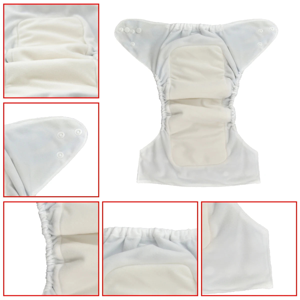 U Pick ALVABABY Reusable AIO Diaper All in one Diaper Sewn-in 1pc 4-layer Bamboo Insert AlvaBaby Mexico Pañales de Tela  