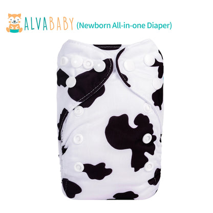 U Pick ALVABABY Newborn All-In-One Cloth Diaper with Pocket Sewn-in one 4-layer Bamboo Insert ALVAMEXICO   81.32
