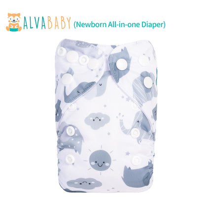 U Pick ALVABABY Newborn All-In-One Cloth Diaper with Pocket Sewn-in one 4-layer Bamboo Insert ALVAMEXICO   82.98