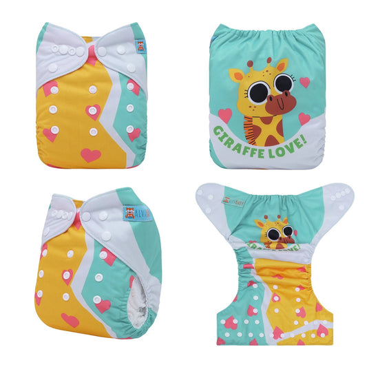 U Pick ALVABABY Cloth Diaper Baby Positioned Print Cloth Nappy Easy to Use Reusable Baby Pocket Diaper With Microfiber Insert ALVAMEXICO   81.94