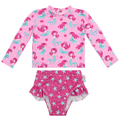 ALVABABY Long Sleeve Swimsuit Baby Toddler Girls' Rash Guard Sets Girl Swimsuit UPF 50+ Sun Protection Two Piece Bathing Suit ALVAMEXICO   173.35