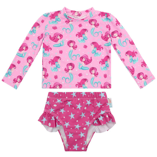 ALVABABY Long Sleeve Swimsuit Baby Toddler Girls' Rash Guard Sets Girl Swimsuit UPF 50+ Sun Protection Two Piece Bathing Suit ALVAMEXICO   173.35