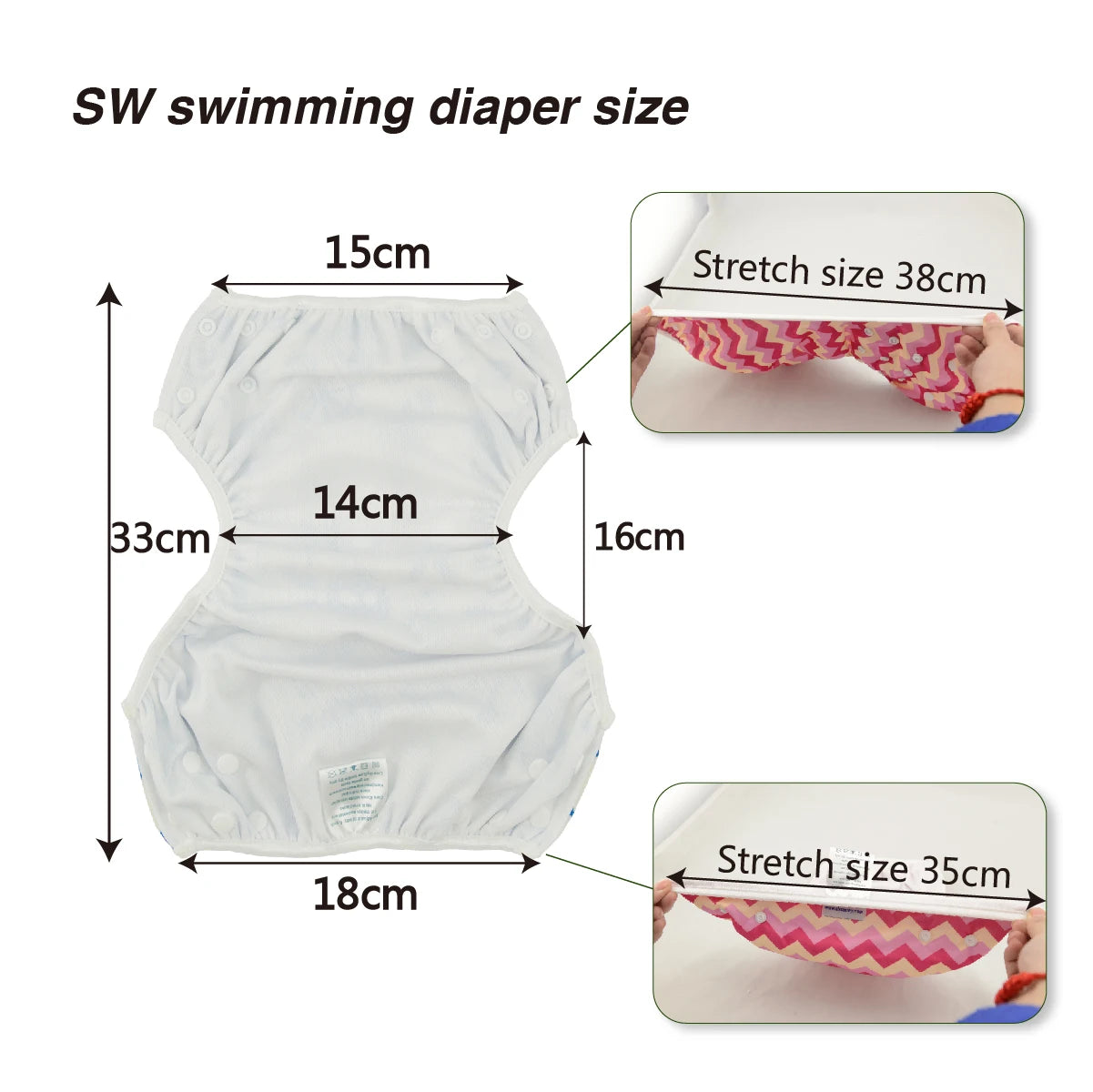 U PICK ALVABABY Swim Nappy Fashion Design Reusable Swim Diaper for Baby 0-2 years Old ALVAMEXICO  