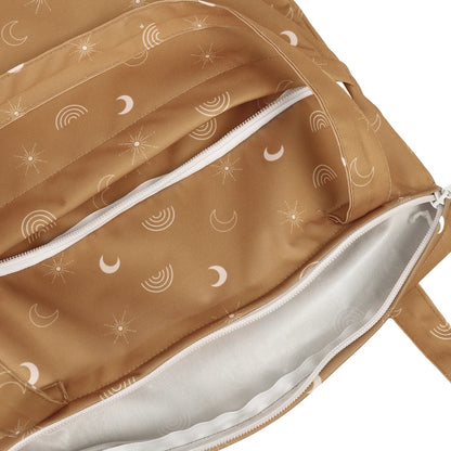 (2pcs per Pack)  ALVABABY Tote Diaper Wet Dry Bags with Handle Double Zippered Pockets Cloth Diaper Wet Bags Tote Bags 30X36CM ALVAMEXICO  