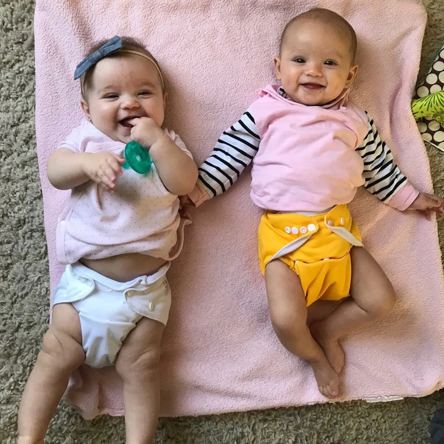 ALVABABY 3 diaper shells+3 Inserts Baby Cloth Diapers Snaps Adjustable Washable Reusable Cloth Nappy For Baby Girls and Boys ALVAMEXICO  