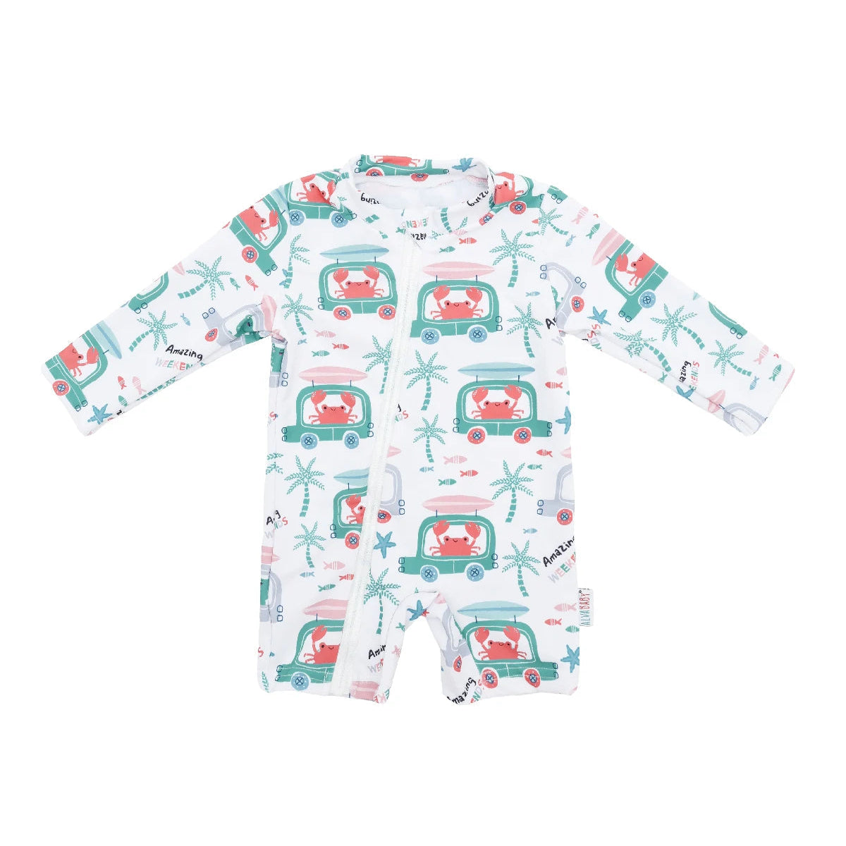 ALVABABY Long Sleeve Baby/Toddler Boy Girl Rash Guard Sets, UPF 50+ Sun Protection One Piece Zipper Bathing Suit Swimsuit ALVAMEXICO   183.18
