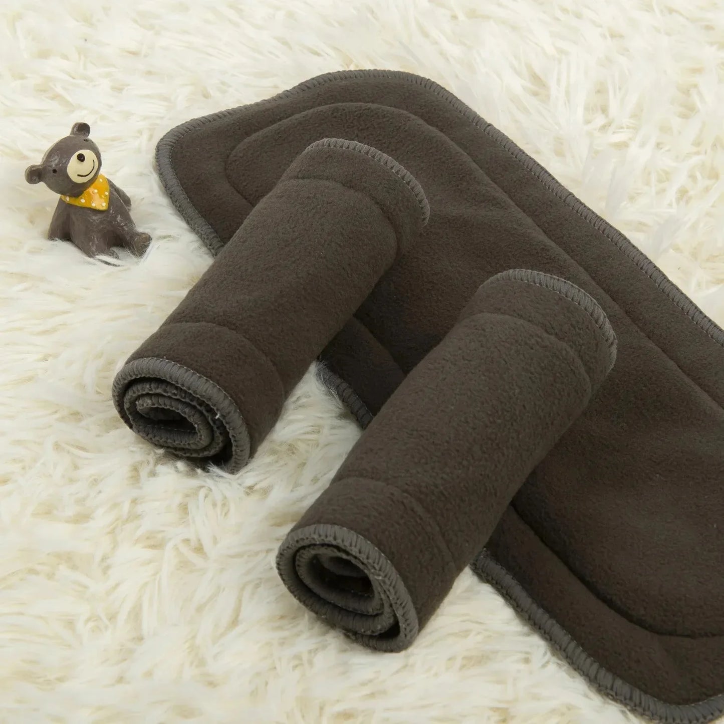 (10pcs per Set) ALVABABY 5 Layers Bamboo Charcoal Insert High Absorbent Reusable Baby Cloth Diaper Nappy Inserts AlvaBaby Mexico Pañales de Tela  