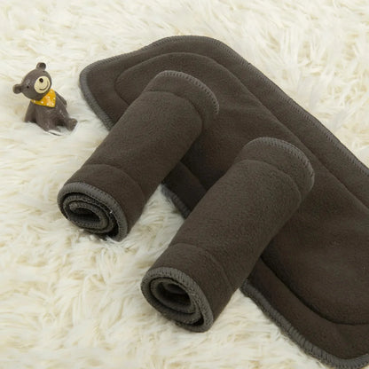 (10pcs per Set) ALVABABY 5 Layers Bamboo Charcoal Insert High Absorbent Reusable Baby Cloth Diaper Nappy Inserts AlvaBaby Mexico Pañales de Tela  