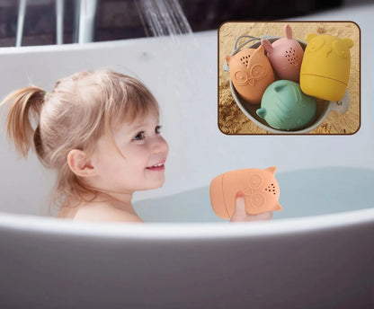 100% Food Grade Silicone Baby Bath Animal Shape Toy Kids Colorful Silicone BPA Free Learning Block Set For Toddlers Shower Play AlvaBaby Mexico Pañales de Tela  