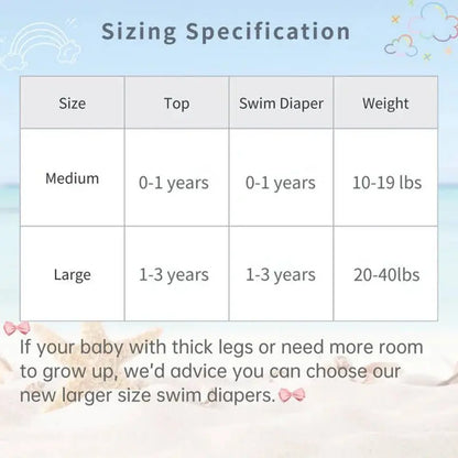 Traje de Baño de 2 piezas para Bebé - NIÑA AlvaBaby®  
