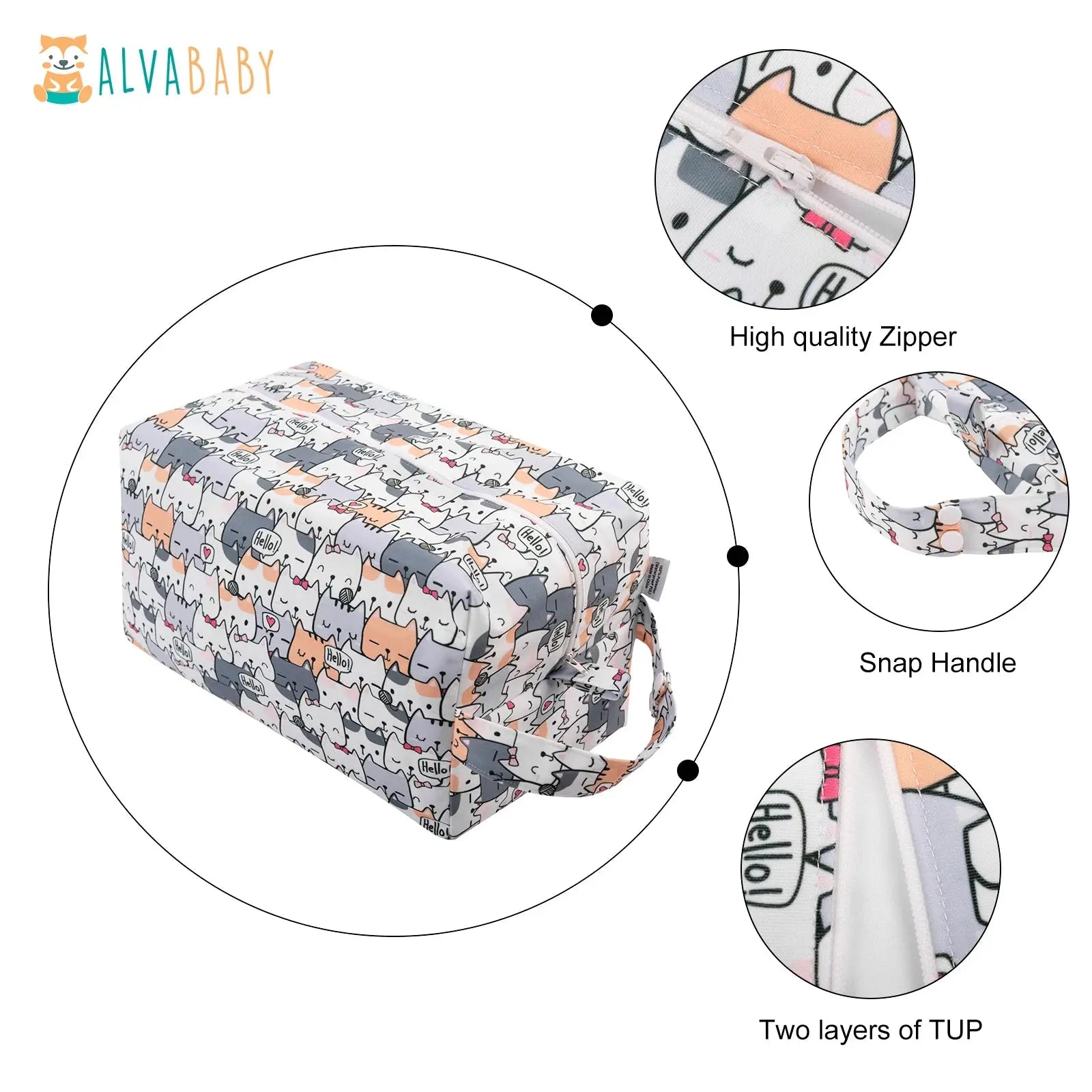 U PICK ALVABABY Diaper Pod with Double TPU Layers Cloth Diaper Bag Reusable Diaper Bag  Waterproof Nappy Bag AlvaBaby Mexico Pañales de Tela  