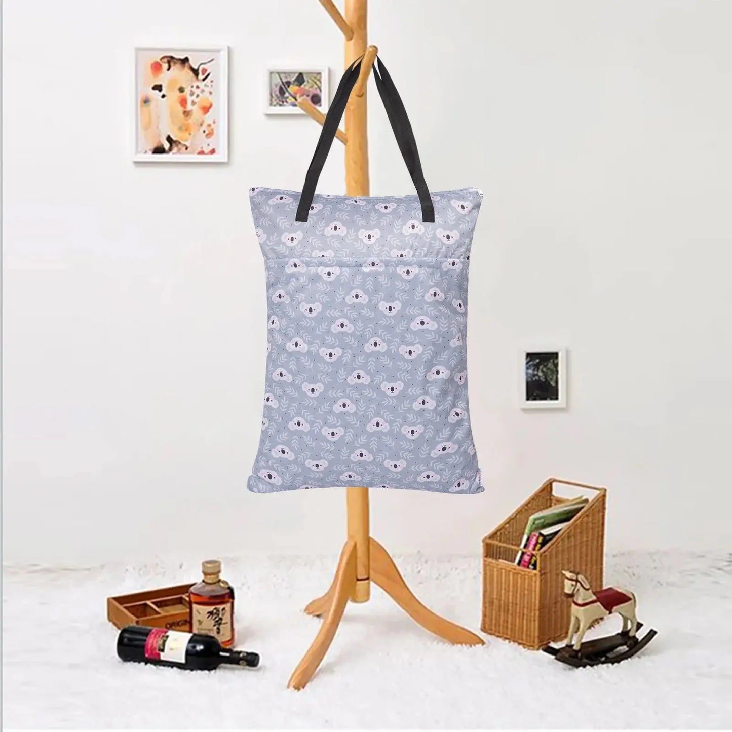 U Pick ALVABABY Large Wet Dry Bag Size 63.5cmX45.72cm Waterproof Hanging Cloth Bag with Double Zippered Pockets Reusable Bag AlvaBaby Mexico Pañales de Tela  